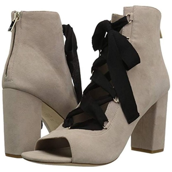 Joie Adonia Lace Up Tie Open Toe Nude Bootie NWT - Picture 2 of 8